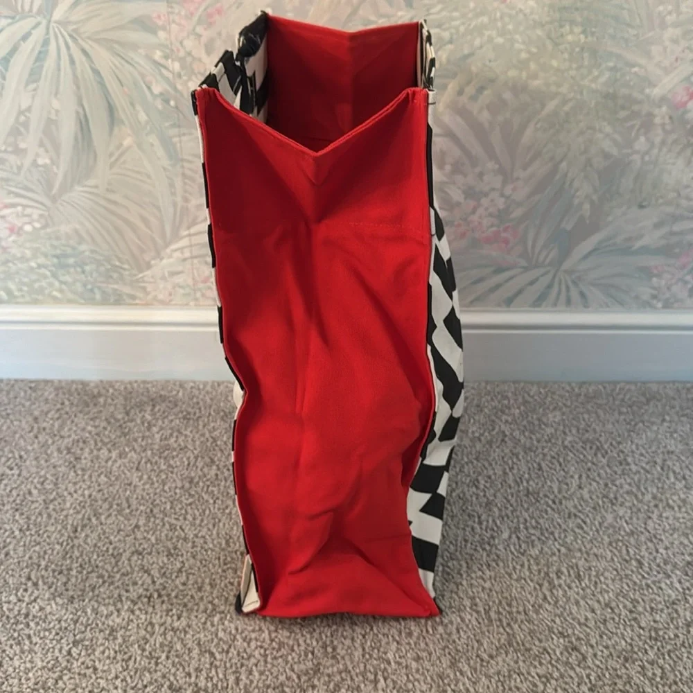 NWT Rogan for Target Black, White & Red Zebra Print Tote Bag